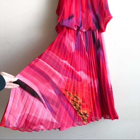 Vince Camuto Pink Halter Pleated Dress - Picture 5 of 8